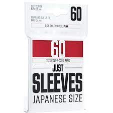 Japanese Sleeves - Red - 60CT - Just Sleeves